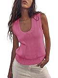 Saodimallsu Womens Summer Sweater Vest Sleeveless