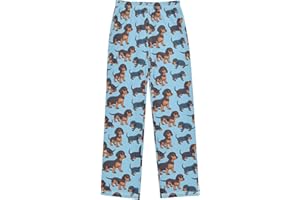 senya Pajama Pants Sleep Pants Soft Elastic Waist Pajama Lounge Pants Dachshund Seamless for 6-14 Years Old