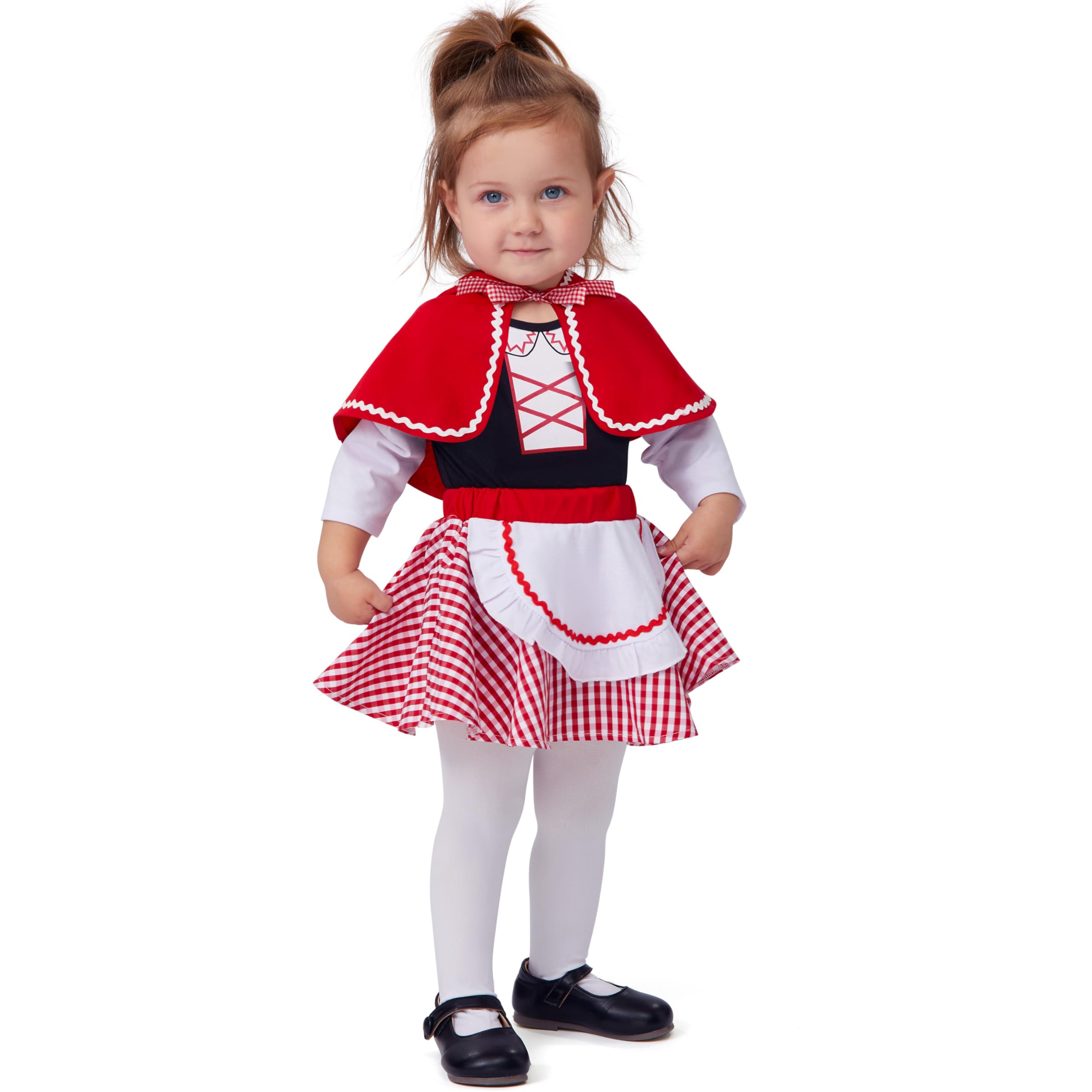 Photo 1 of Spooktacular Creations Baby Red Riding Hood Costume for Girl, Halloween 3PCS Little Red Riding Hood Cape Outfit for Halloween Cosplay Parties (18-24 Months)