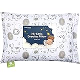 Toddler Pillow with Pillowcase - 13x18 My Little Dreamy Pillow - Organic Cotton Toddler Pillows for Sleeping, Kids Pillow, Tr