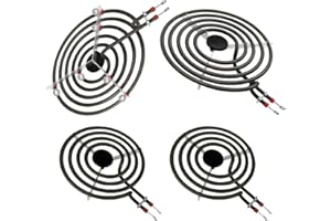 LXun 2024 upgraded MP22YA 4 Pack Electric Range Burner Element Unit Set 2 *MP15YA 6" and 2* MP21YA 8" Stove Burners Replacement for Kenmore Maytag Hardwick Norge Whirlpool Electric Range Stove