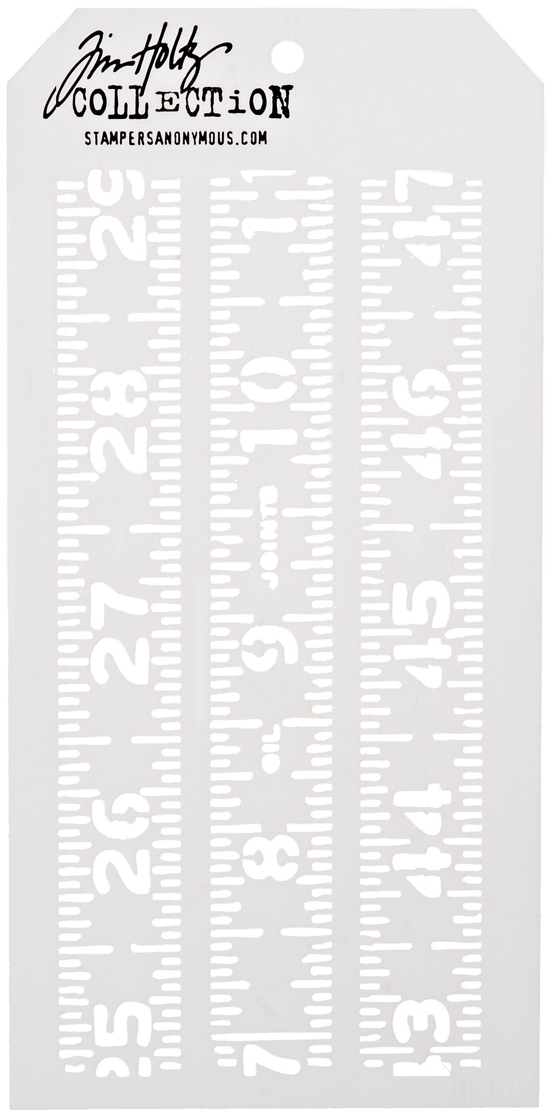Stampers Anonymous_AGW AGTHS012 Measured Layered Stencil,White, 4-1/8 inch x 8-1/2 inch