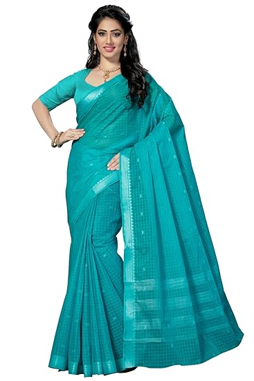 Womens Cotton Saree without Blouse Piece