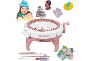 BILI-SILLY 48 Needle Knitting Machine for Adults & Beginners - Loom Knitting Machine, Easy to Use Crochet Kit for Hats, Socks, Scarves, Gloves