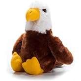 The Petting Zoo Bald Eagle Stuffed Animal Plushie, Scoopz, Kids Gifts, 8 in | Bald Eagle Wildlife Animals by Zoologee. Great Toys for Girls and Boys. Plush Gifts for Kids