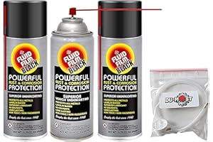 Fluid Film Black (3 Aerosol Cans) with DU-Most 2' Extension Hose & Nozzle, Long Lasting Corrosion Prevention, Penetrant & Lubricant, Marine, Automotive & Snow-Handling Vehicles Undercoating, 11.75 Oz