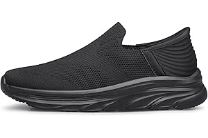 BQQ Men's Hands Free Slip on Walking Shoes Lightweight Comfortable Tennis Casual Non Slip Workout Sneakers Loafers
