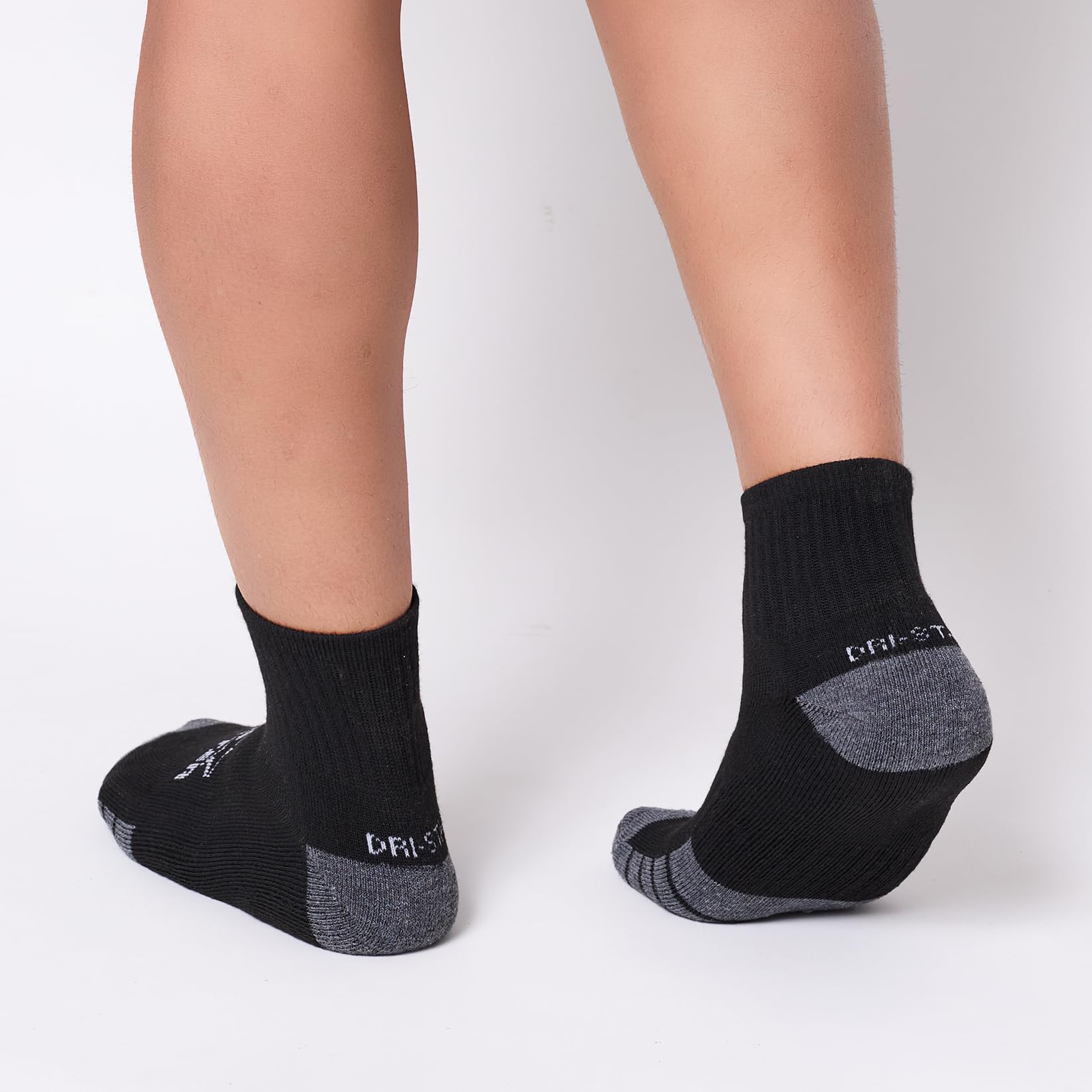 STARTER Men's 10 Pack Half Cushion Quarters Socks (Black/White/Grey, 6-12)