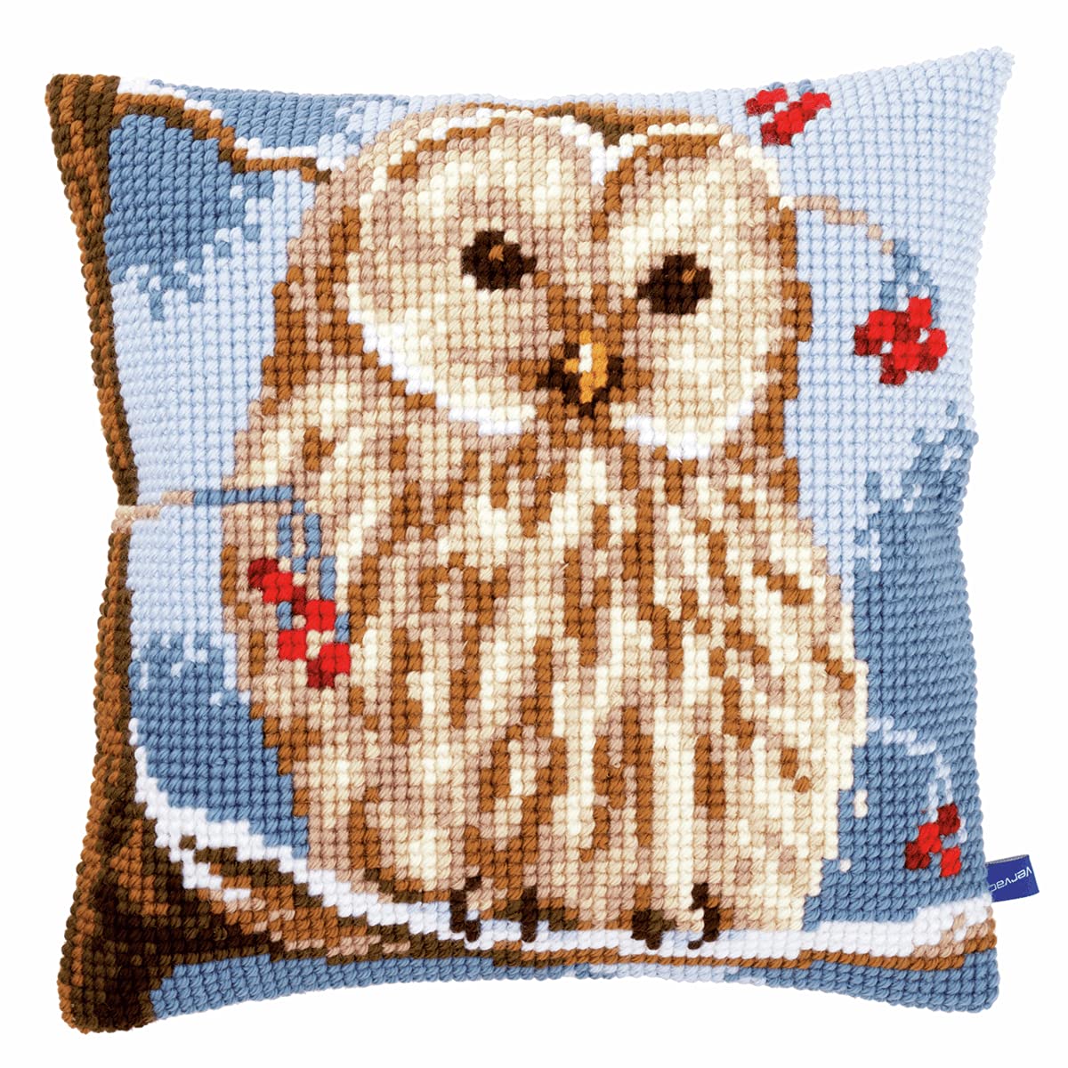 Vervaco Cross Stitch Kit: Cushion: Winter Owl, Other, NA, 40 x 40cm