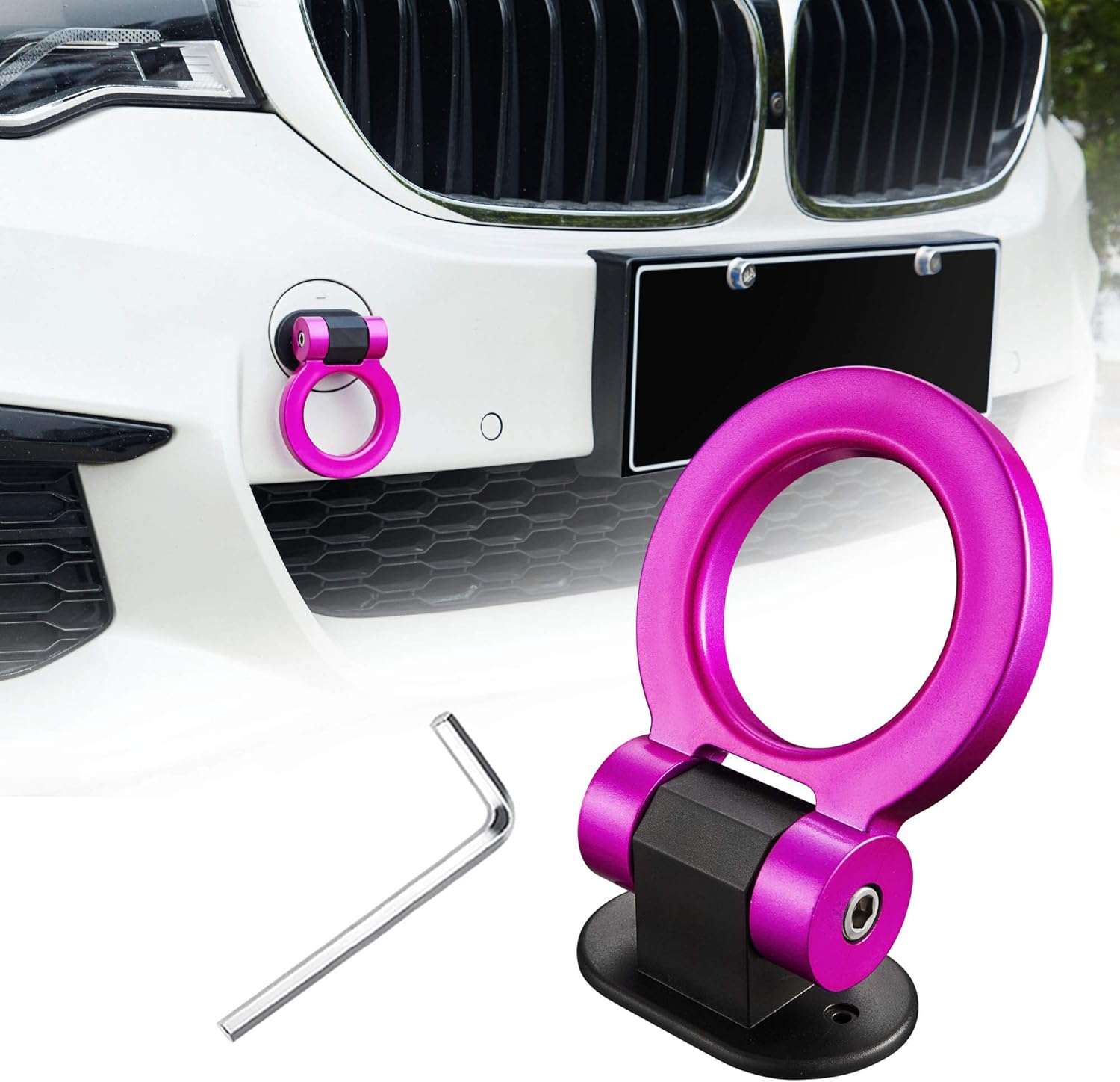 TOMALL Tow Hook Kit Pink Purple Car Decorations Sticker Car
