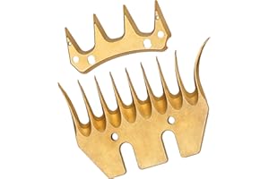 NAOEDEAH Sheep Shears Blades Sheep Clippers Replacement Blades for Electric Wool Comb Cutter Clipper Scissors Blade for Sheep Alpacas Goats and More (Curved 9-Tooth)