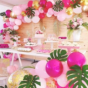 Girls Birthday Unicorn Garland Kit Balloon Party 70 Pcs12inch Pink
