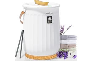 GENERIC Angol Shiold Towel Warmer Bucket, Towel Warmer for Bathroom 20L, 1Min Quick Heating, with LED Display, Heat Timer, Aromatherapy and Child Safety Lock, Ideal for Oversized Towels, Bathrobes, Spa Gift