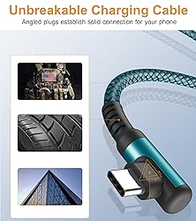 sweguard USB Type C Charger Cable Right Angle
