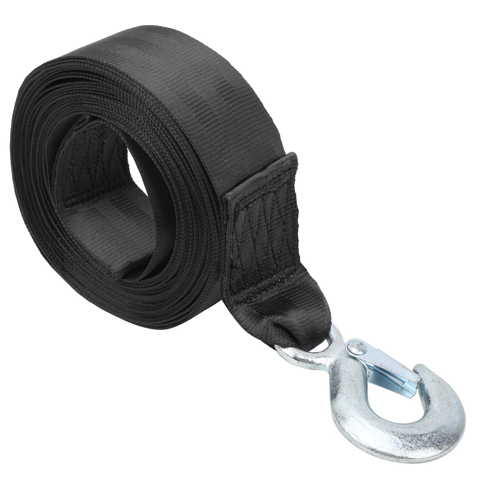 Winch Belt, 6M High Strength Polyester Trailer Belt ,Boat Winch Strap, Boat trailer winch strap,Pulley Strap for Boat Trailer Replacement,Change Tape Heavy Hook Safety Belt with Hook Replacement