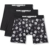 KARL LAGERFELD mens 3 Pack Karl Print Boxer Briefs