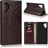 iCoverCase for Samsung Galaxy Note 10 Plus Wallet Case with Card Slots Holder, Premium Leather Kickstand Feature Flip Folio Case Cover for Galaxy Note 10 Plus (Brown)