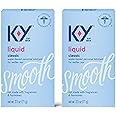 K-Y Liquid Lube, Personal Lubricant, New Water-Based Formula, Safe for Anal Sex, Safe to Use with Latex Condoms, for Men, Women and Couples, Body Friendly 2.4 FL OZ (Pack of 2)
