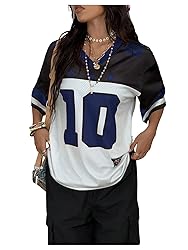 SOLY HUX Jersey Shirts for Women Oversized T-Shirt
