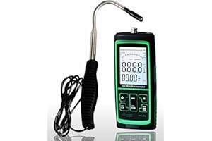 VVV-GROUP Hot Wire Anemometer AM-286 HVAC Handheld, Measures 0–67 mph (0–30 m/s) Air Velocity, 0–999900 CFM Air Flow, 32–113°F (0–45°C) Temp, Thermal/Thermo Anemometer with PC Connection for Industrial use