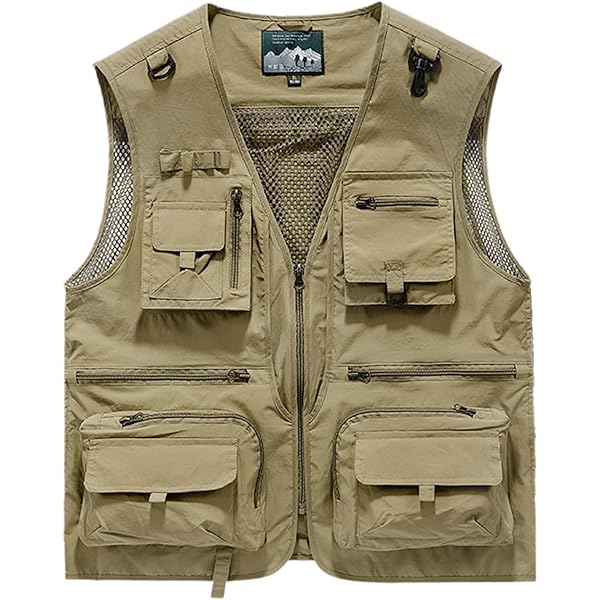 Amazon.com: QARMAX Breathable Mesh Zip Cargo Vest For Men, Men'S
