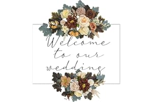 BMQDSM Wedding Arch Flowers Faux Flowers Set of 2 Flower Garland for Wedding Decorations for Reception and Wedding Welcome Sign (Coffee)