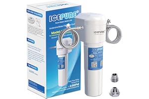 ICEPURE Under Sink Water Filter System, 3 Years or 22000 Gallons Ultra High Life NSF/ANSI 42 Certified, Removes Heavy Metals,Chlorine,Direct Connect Under Counter Drinking Water System, USA Tech