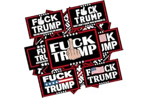 HIGHMOUNT Fuck Trump Stickers 12Pcs - Anti Donald Trump 2025 American Not My President Fuck You for Voting for Him Vinyl Self-Adhesive Label Decals - Easy Stick Removeable for Scarpbook Window Tumblers Bumper