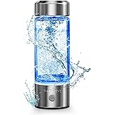 HomEnjoy Hydrogen Water Generator Bottle, SPE & PEM Technology, 14OZ Portable Rechargeable Hydrogen Water Ionizer Machine, for Home Office Gift Travel Fitness Daily Drinking