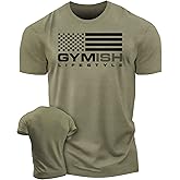 Gymish American Flag Graphic Fitness Tank, Sleeveless Bodybuilding Athletic Tank Top