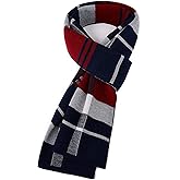 KEECOW Mens Merino Wool Winter Scarf Classic Warm Soft Thick Long
