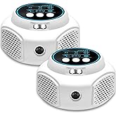 Mouse Deterrent Ultrasonic Pest Repeller Plug in with 4 Modes Mouse Repellent Indoor Ultrasonic Mice Repellent for Attic House Warehouse Garage Basement Rodent Repellent Ultrasonic Plug in (2, White)