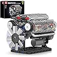 Mould King 10088 V8 Engine Building Blocks Kit - Build Your Own Mini Engine That Work- DIY STEM Project & Gift, Hobby Kit for
