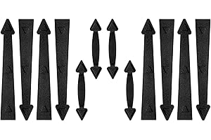 skysen Magnetic Garage Door Decorative Faux Hinges Handles Accents Hardware Kit Black(cxckls-2 Pack)