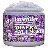 Dead Sea Collection Lavender Salt Scrub – Exfoliating Body Scrub for Women – Moisturizing and Nourishing Skin – with Pure Oils and Dead Sea Minerals (23.28 Oz)