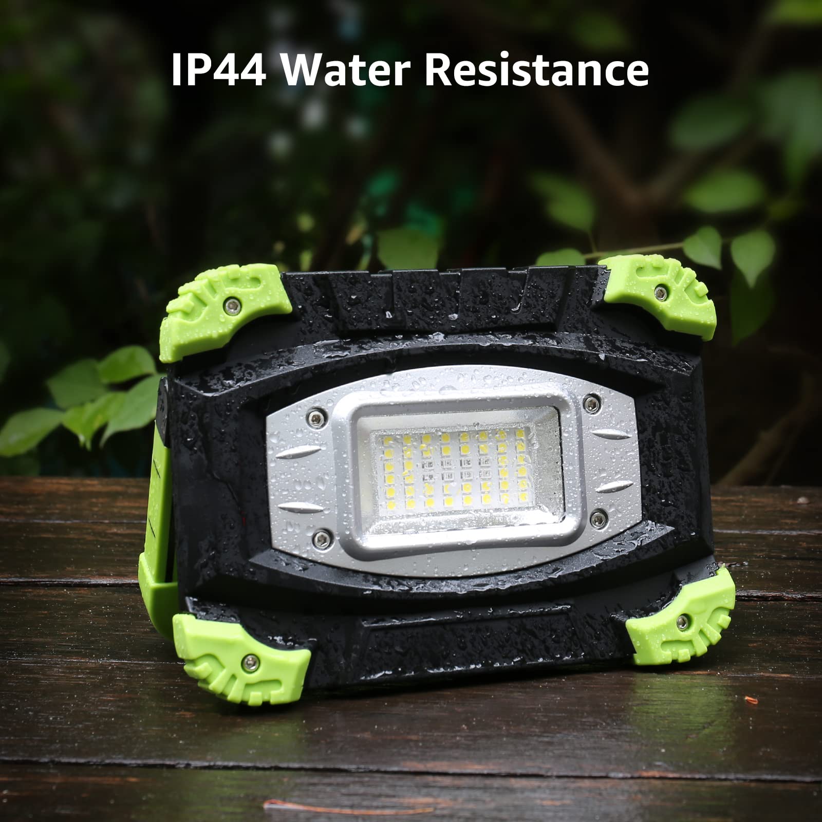 Lepro Led Akku Strahler, Wiederaufladbare Campinglampe aus Aluminium, 20W 2000 Lumen Arbeitsleuchte mit 5 Beleuchtungsmodi und 5200 mAh Powerbank, für Notfall, Camping 2