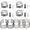 Hihaha No.25198520 / Inner/Engine Piston and Pin and Snap Ring for Chevy Cruze 1.4L L4 2011-2016 / Piston Rings Kit/Metal / 1 Set/Silver Tone