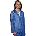 StaticTek Full Sleeve Snap Cuff ESD Jacket | Anti-Static Lab Coat | Certified Level 3 Static Shielding | Light Weight | ESD Smocks with High ESD Protection | Large | Light Blue | TT_JKC8804SPLB
