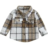 Thorn Tree Toddler Boys Clothes Button Down Flannel Shirt Plaid Pocket Fall Top Little Kids Long Sleeve Outerwear
