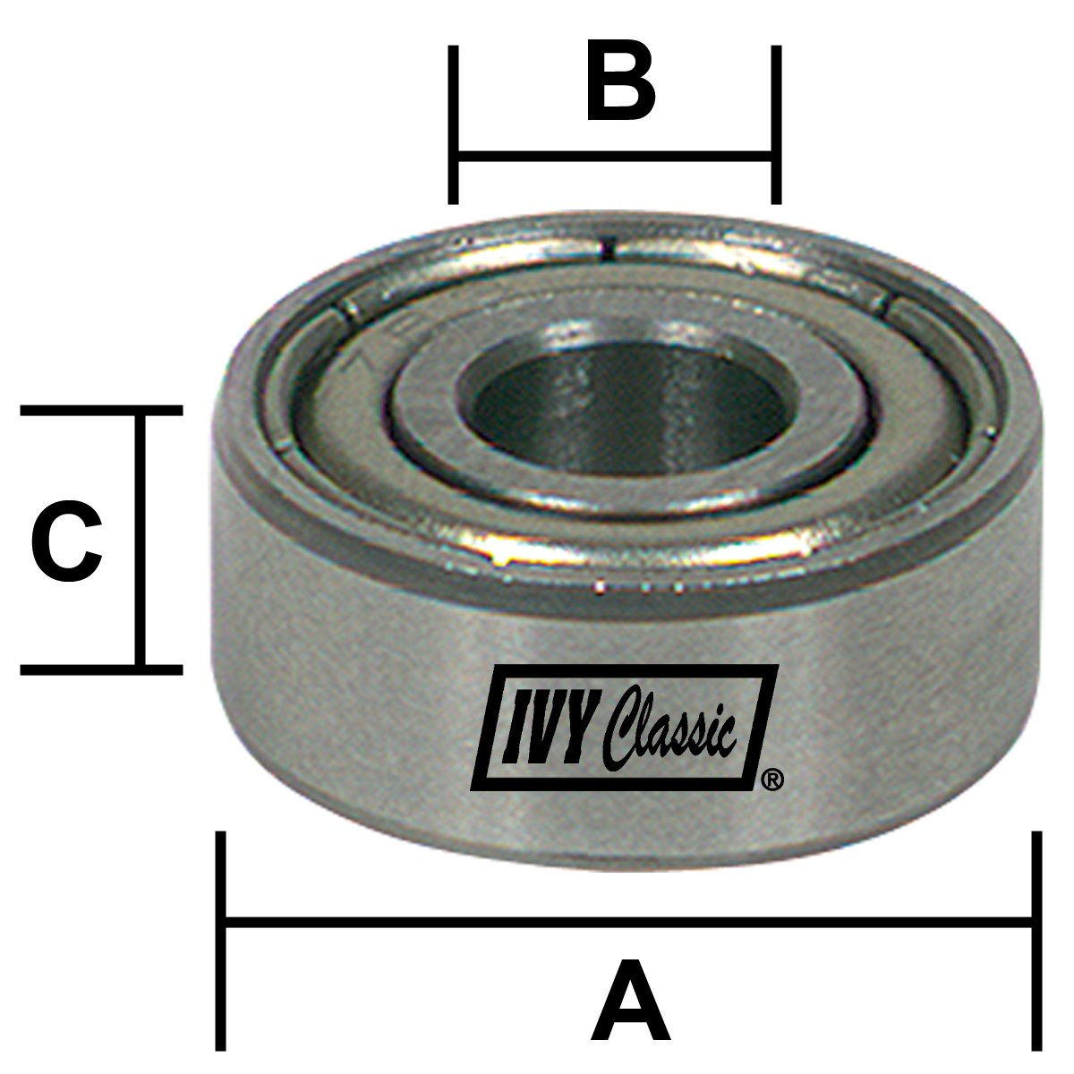 IVY Classic 10967 Chrome Steel Ball Bearings, 3/4-Inch OD x 1/4-Inch ID x 9/32-Inch Thickness, 1/Pouch