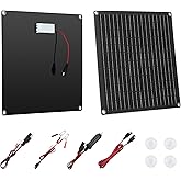 VEVOR 20W 12V Solar Panel Battery Charger, Solar Battery Trickle Charger Maintainer with Built-in Smart Controller & 3 Connection Cables, IP67 Waterproof Portable for RV Car Motorcycle Boat Van Camper