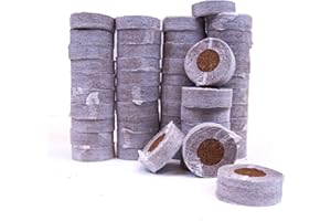 Viagrow® Coco Coir Seed Starter Plugs 50mm Brown Expandable Discs Indoor/Outdoor Growing Medium with Biodegradable Design (50-Pack) / A Product of The Harvest Company™