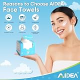 AIDEA Disposable Face Towels 50 Count Sensitive Skin Makeup Removing Travel Dry view 6