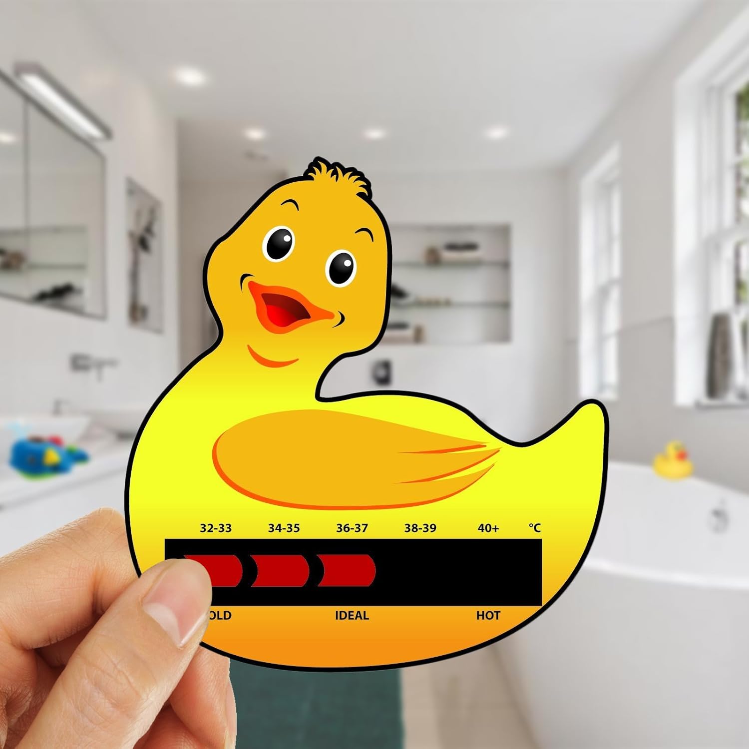 Baby Bath Thermometer, Water Temperature Gauge Bath Duck with New Liquid Crystal Display LCD Technology - Image 5