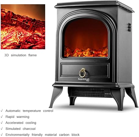 Chimenea eléctrica eléctrica Incendios Temperatura ajustable con llama