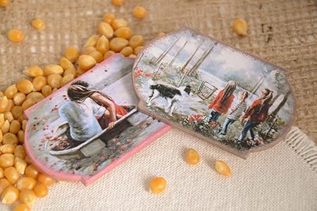 2 imanes hechos a mano con imagenes elementos decorativos ...