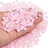 Chuyau 700PCS 8mm Pink Flatback Pearls for Crafting Jewelry Making Round Half Pearls for Making DIY Scrapbook Shoes Clothes Cup Nail Wedding Art Decoration