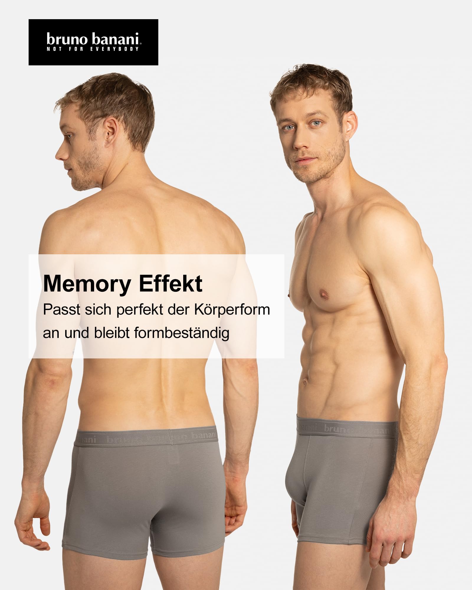bruno banani Boxershorts Herren - 6er Set - Schwarz/Dunkel-/Hellgrau - S 4