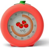 Moxilos Tomato Kids Visual Timer for Classroom, Office and Meetings | 299 Minute, Cute Pomodoro Countdown Timer with Pause Function, Clock and Alarm, Kitchen Cooking Helper