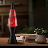 Lava Lamp 2317 Red Wax Clear Liquid Black Base Cap 14.5in Motion Lamp view 4